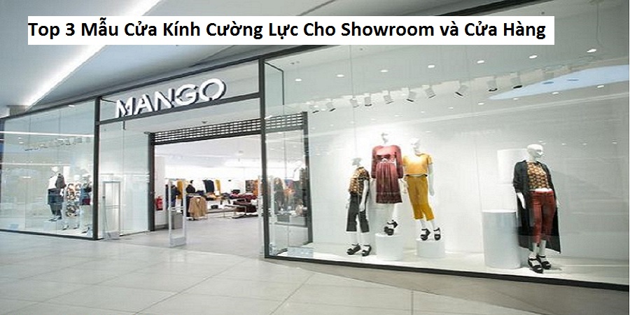 Top 3 Mẫu Cửa Kính Cường Lực Cho Showroom và Cửa Hàng